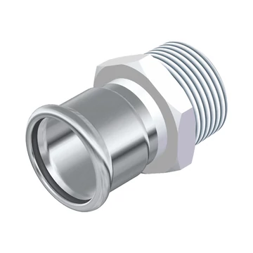 FixTrend Inox press átmeneti idom, 54 mm x 6/4" külső menet (KM)