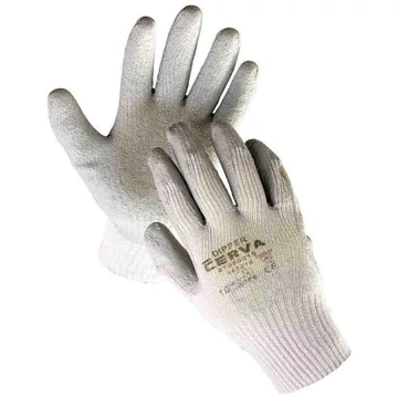 Cerva Dipper Mártott védőkesztyű, szürke, 9-es méret (010800159909)