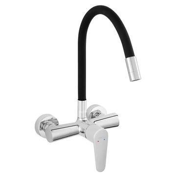 Ferro Zumba fali mosogató csaptelep, fekete (BAG5UFB)