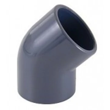 PVC nyomó könyökidom, 25/45°, ragasztható