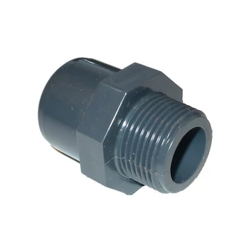 PVC nyomó átmeneti idom, 63 mm – 2", külső menetes, ragasztható