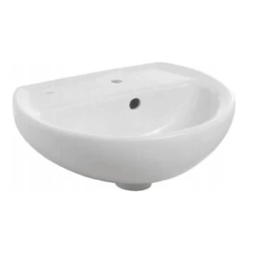 Geberit Rekord íves kézmosó, 40x33 cm, középső csaplyukkal (K92140000)