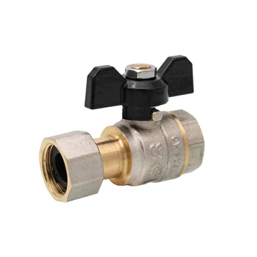 Ermetiq SCW617N sárgaréz golyóscsap, pillangókaros, hollandis, 1/2" BB (ER-HFF12)