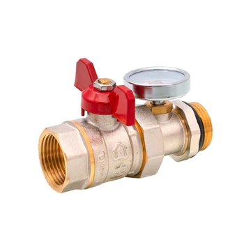 Ermetiq ER egyenes golyóscsap hollandival és hőmérővel, 1" KB (ER-RHT11)