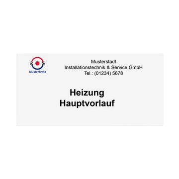 MÜPRO Műanyag felirati tábla, fehér (119297)