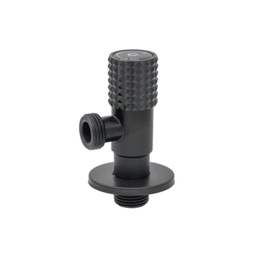 Ermetiq INOX kerámia betétes sarokszelep, matt fekete, 1/2" (IEL-CE12N)