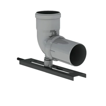 Brilon Alu bekötő könyök tartósínnel, 80 mm (ABK80)