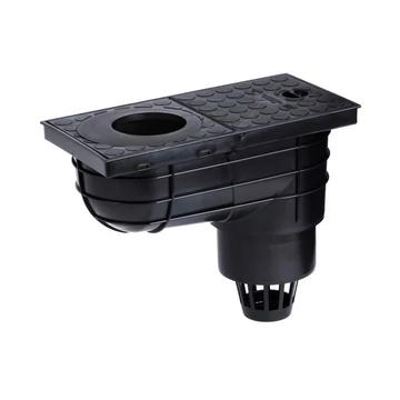 Styron csatornabekötő 110-es, fekete kültéri víznyelő (STY-KV-110)