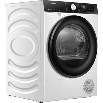 Hisense hőszivattyús szárítógép A+++, Wi-Fi, 9 kg, 64 dB, Inverter motor (DH3S902BW3)