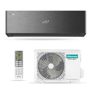 Hisense Energy Pro X fekete oldalfali inverteres split klíma 2,5 kW (QH25XV3BG/I QG25XV0EW/O)