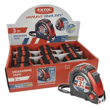 Extol Mérőszalag gumírozott, 3m (MAD.3123)
