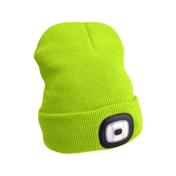 Extol Kötött sapka kivehető LED homloklámpával, sárga (MAD.43194)