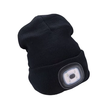 Extol Kötött sapka kivehető LED homloklámpával, fekete (MAD.43199)