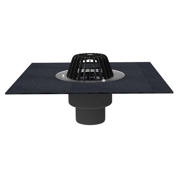 HL 62H/2 Tetőlefolyó DN125 szigetelőkarimával, gyárilag felhegesztett bitumengallérral (HL.62H/2)