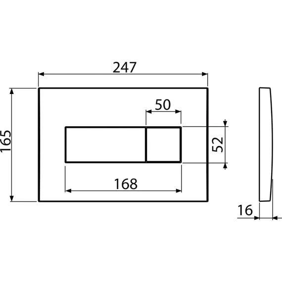 Alcaplast M370 WC tartály nyomólap kétöblítéses fehér (M370)