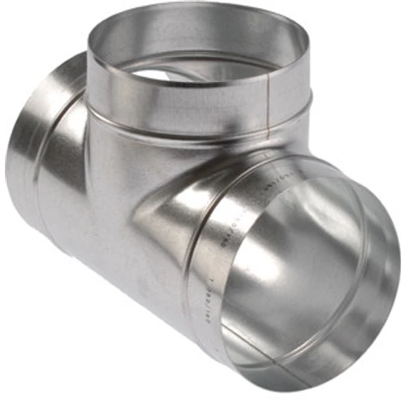 Légtechnikai egál T-idom, 80 mm