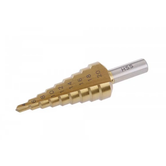 Flexo HSS Titán lépcsősfúró, 4–20 mm, 9 lépcsős (20490)