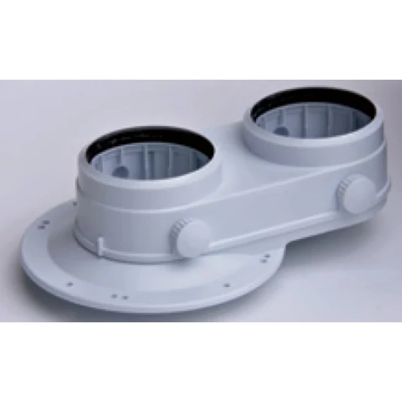 Heizer Indító idom 80/80 mm, kondenzációs osztott rendszerhez