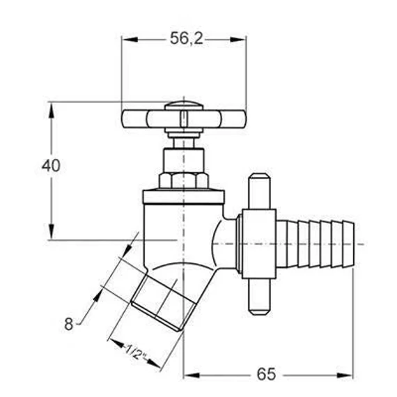 Mofém Kerti locsolószelep, 1/2