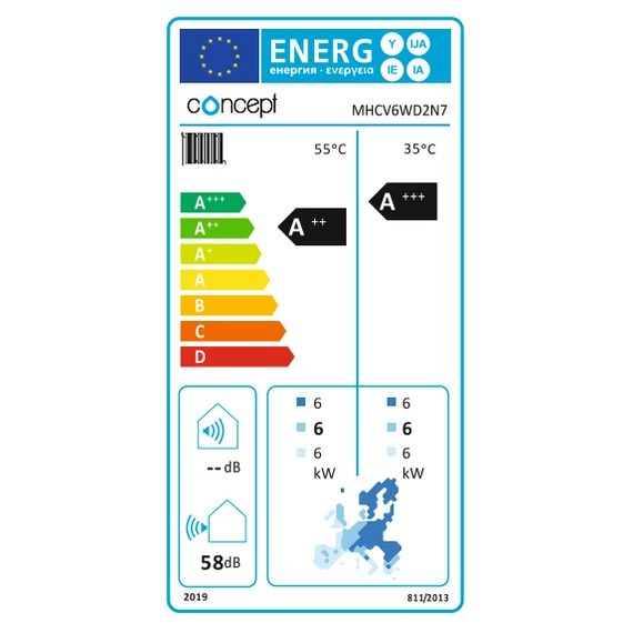Összes termék - Concept Mono MHC-V6W/D2N8-BE30 monoblokk levegő-víz hőszivattyú 6kW energiahatékonysági címke