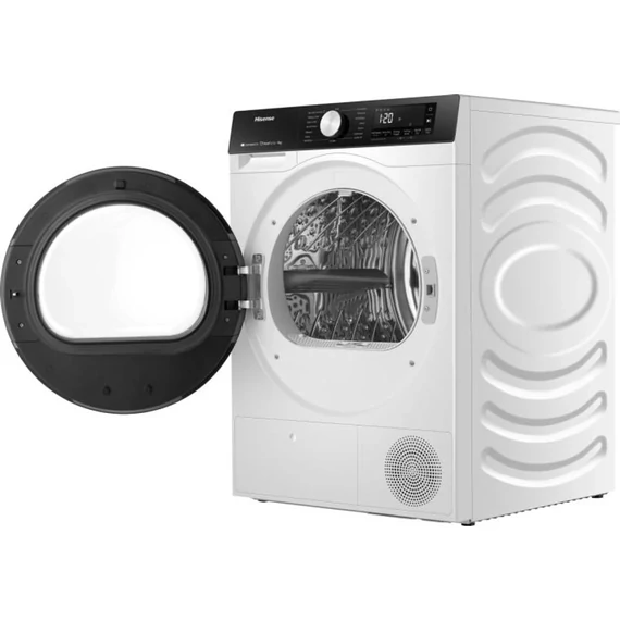 Hisense hőszivattyús szárítógép A+++, Wi-Fi, 9 kg, 64 dB, Inverter motor (DH3S902BW3)