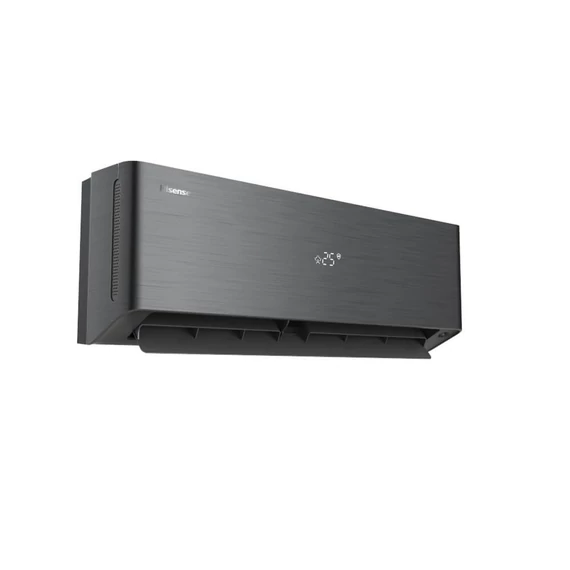 Hisense Energy Pro X fekete oldalfali inverteres split klíma 2,5 kW (QH25XV3BG/I QG25XV0EW/O) beltéri egység