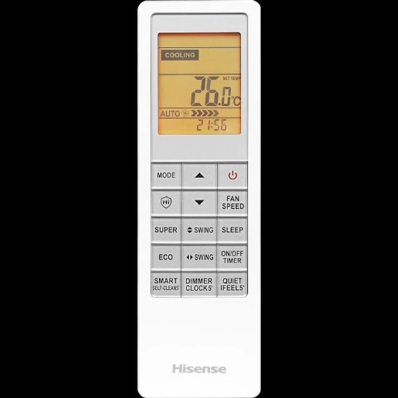 Hisense Wings Comfort 3, 5 kW split klíma szett, hűtő-fűtő légkondicionáló (-20°C-ig), Wi-Fi, tálcafűtés távirányító