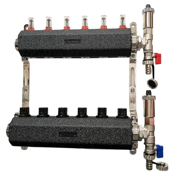 Warehouse szelepes osztó-gyűjtő 3 körös, áramlásmérővel (DSF3411/3)