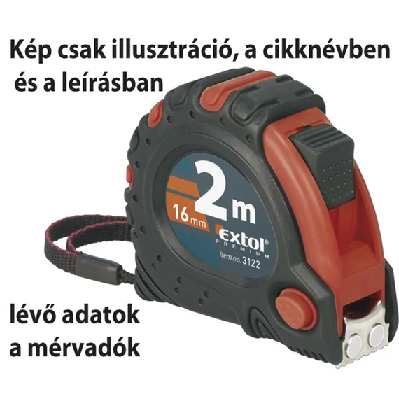 Mérőszalag gumirozott 5méteres, MAD.3125