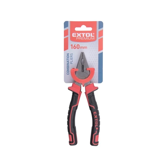 Extol Kombinált fogó 160mm, vörös/fekete duál (MAD.8813181)