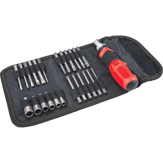 Extol Racsnis csavarhúzó és dugókulcs készlet, 25 részes (MAD.8819155)